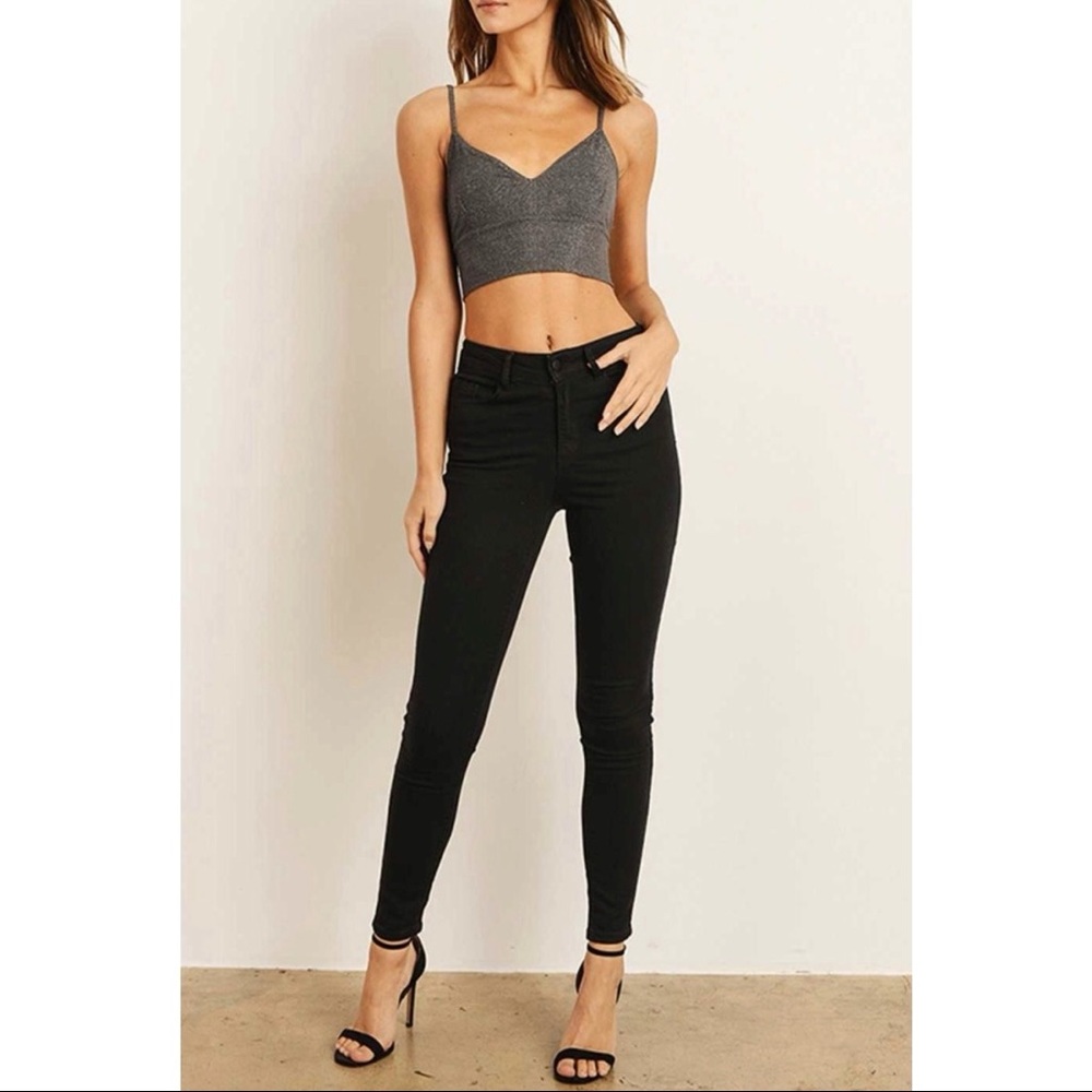 Storia Metallic Crop Top